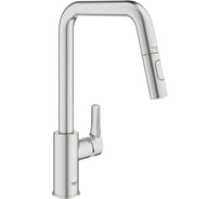 Смеситель для кухни Grohe Eurosmart выдвижной, суперсталь 30619DC0