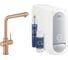 Смеситель для кухни Grohe Blue Home с системой фильтрации, охлаждения и газирования воды, Wi-Fi, теплый закат матовый 31454DL1 1