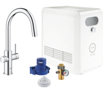 Смеситель для кухни Grohe Blue Professional с вытяжным изливом, функцией фильтрации, системой охлаждения и газирования воды, Wi-Fi, хром 31325002
