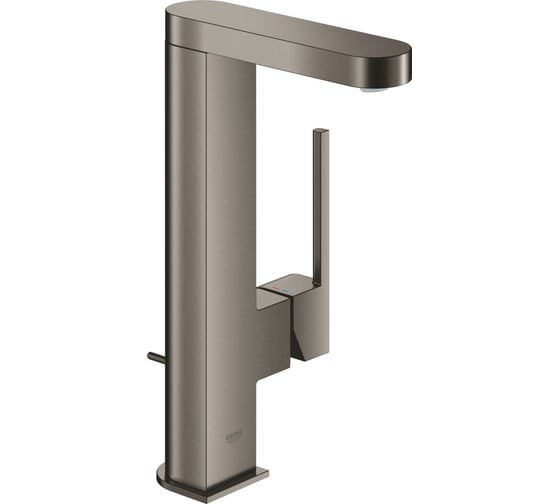 Смеситель для раковины Grohe Plus с донным клапаном и вытяжным изливом, темный графит матовый () 23843AL3