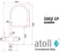 Кран комбинированный Atoll (хол/гор + питьевая) 2002-CP (хром) ATOFCM891 7