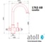 Кран комбинированный atoll (хол/гор + питьевая)  1763-AB (состар. латунь) ATOFCM892 7