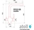 Кран комбинированный atoll (хол/гор + питьевая)  2215-GS (оружейная сталь) ATOFCM903 7