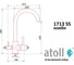 Кран комбинированный Atoll (хол/гор + питьевая) 1713-SS (нерж.сталь) ATOFCM896 7