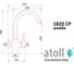 Кран комбинированный atoll (хол/гор + питьевая)  1820-CP (хром) ATOFCM898 6