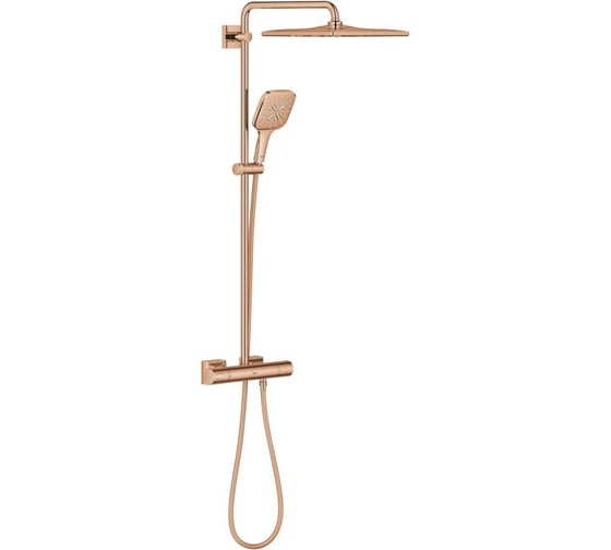 Душевая система Grohe Rainshower SmartActive 310 Cube с термостатом для душа, теплый закат глянец () 26837DA0