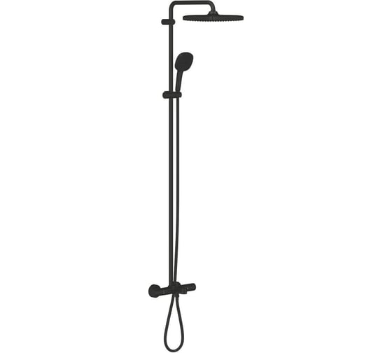 Душевая система Grohe Tempesta System 250 Cube с термостатом для ванны, матовый чёрный () 266912431