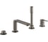 Смеситель для ванны Grohe Lineare на 4 отверстия, на край ванны, темный графит матовый () 19577AL1 1