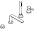 Смеситель для ванны Grohe Lineare на 4 отверстия, на край ванны, темный графит матовый () 19577AL1 7