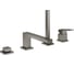 Смеситель для ванны Grohe Eurocube на 4 отверстия, на край ванны, темный графит матовый () 19897AL1 1