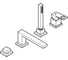 Смеситель для ванны Grohe Eurocube на 4 отверстия, на край ванны, темный графит матовый () 19897AL1 6