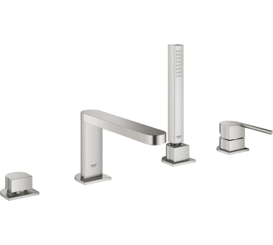 Смеситель для ванны Grohe Plus на 4 отверстия, на край ванны, суперсталь () 29307DC3