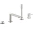 Смеситель для ванны Grohe Lineare на 4 отверстия, на край ванны, суперсталь () 19577DC1 1