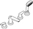 Смеситель для ванны Grohe BauEdge, хром () 2512010A 7