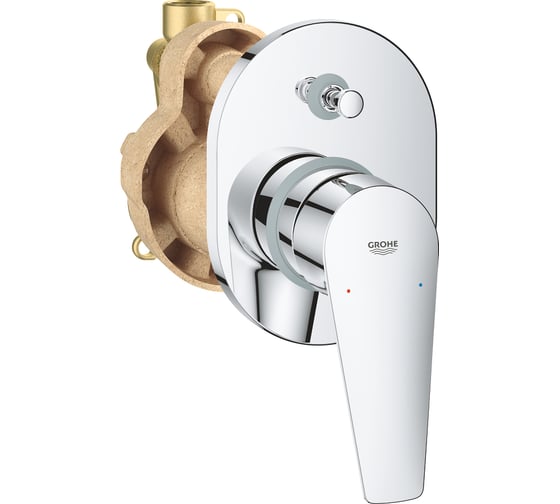 Смеситель для ванны Grohe BauEdge в комплекте с монтажной, хром () 29039001