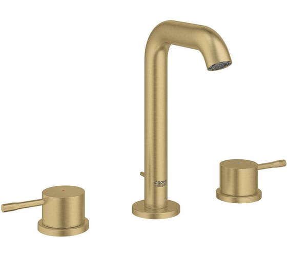 Смеситель для раковины Grohe Essence на 3 отверстия с донным клапаном, M-size, холодный рассвет, матовый 20296GN1