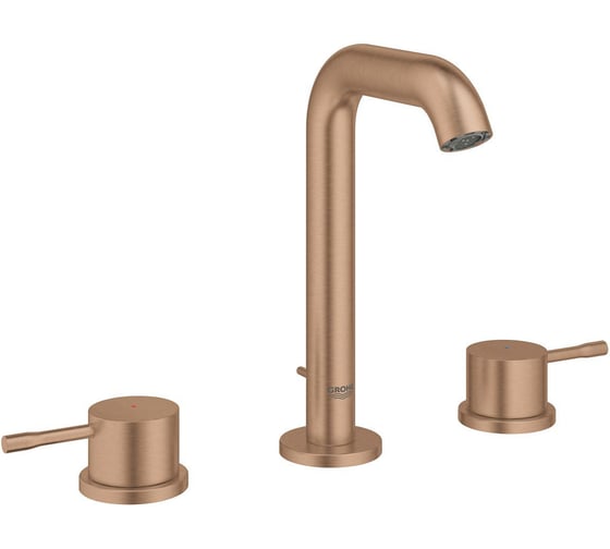 Смеситель для раковины Grohe Essence на 3 отверстия с донным клапаном, M-size, теплый закат, матовый 20296DL1