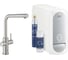 Смеситель для кухонной мойки Grohe Blue Home с системой фильтрации, охлаждения и газирования воды, Wi-Fi, суперсталь () 31539DC0 1