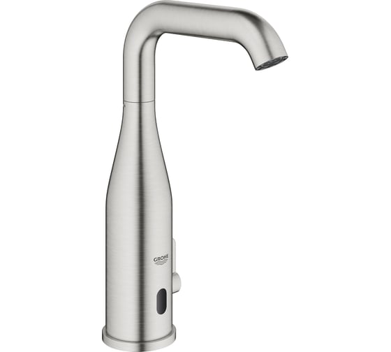 Смеситель для раковины Grohe Essence E инфракрасный, с регулировкой температуры, питание от батареи 6V, суперсталь 36445DC0