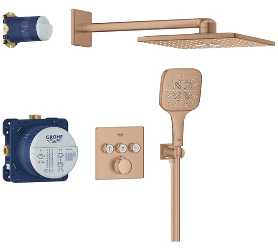 Душевая система Grohe Grohtherm SmartControl с термостатом для душа, теплый закат матовый () 34864DL0