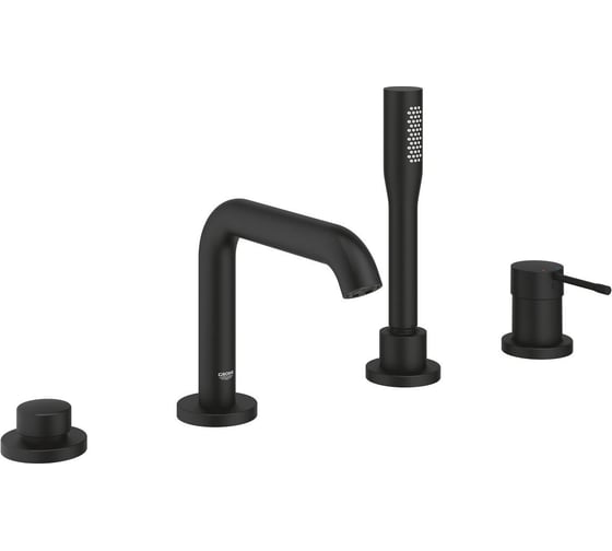 Смеситель для ванны Grohe Essence на 4 отверстия, фантомный чёрный () 25251KF1