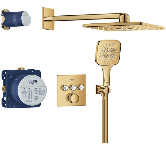 Душевая система Grohe Grohtherm SmartControl с термостатом для душа, холодный рассвет глянец () 34864GL0