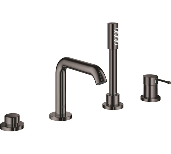 Смеситель для ванны Grohe Essence на 4 отверстия, темный графит глянцевый () 25251A01