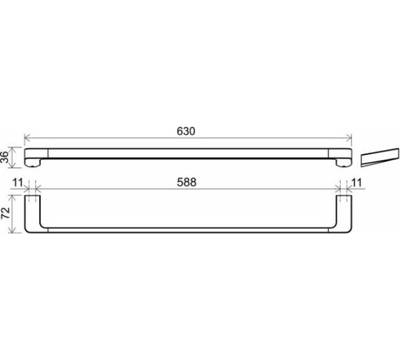 Полотенцедержатель Ravak TD 310.20 (1 полотенце), 66 см, черный X07P561
