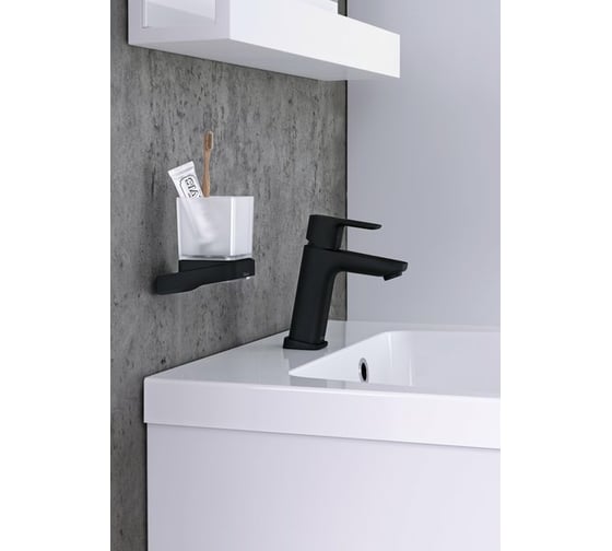 Держатель со стаканом Ravak TD 210.20 стекло, черный X07P557
