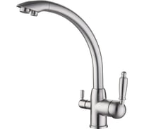 Смеситель для кухни Ledeme с выходом для питьевой воды, картридж 35 мм, сатин L4455А-3 88788