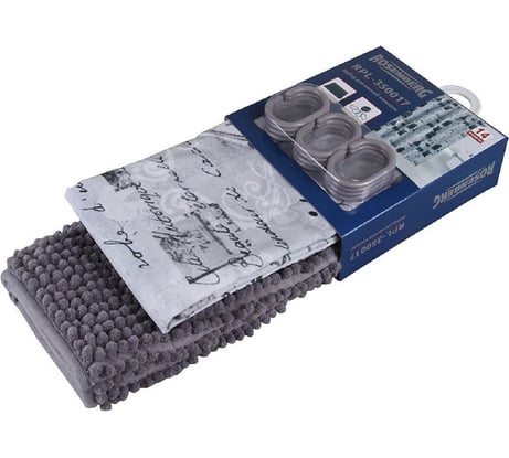 Набор для ванной комнаты: шторка и коврик Rosenberg RPL-350017