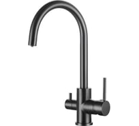 Смеситель для кухни KAISER Merkur ф35, боковой, под фильтр, Gun metal 26744-15