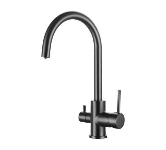 Смеситель для кухни KAISER Merkur ф35, боковой, под фильтр, Gun metal 26744-15