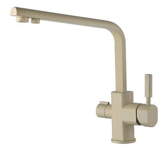 Смеситель для кухни KAISER Decor ORA боковой, под фильтр, ф35, бежевый мрамор 40144-7