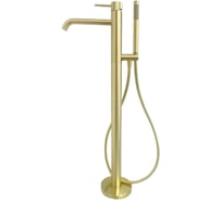Напольный смеситель для ванны MILLEAU Tissage с монтажным блоком, золото браш ML0500BK.BD-BG