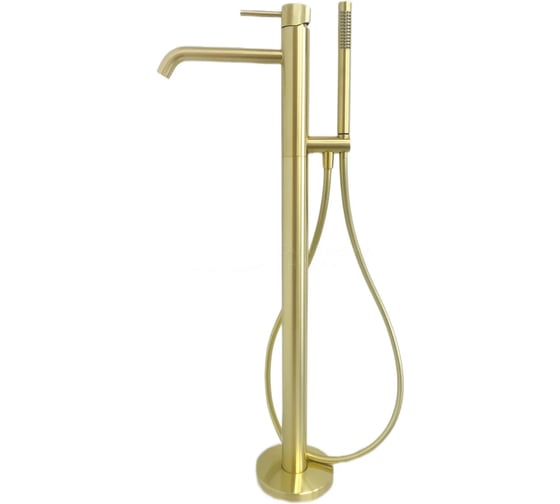 Напольный смеситель для ванны MILLEAU Tissage с монтажным блоком, золото браш ML0500BK.BD-BG
