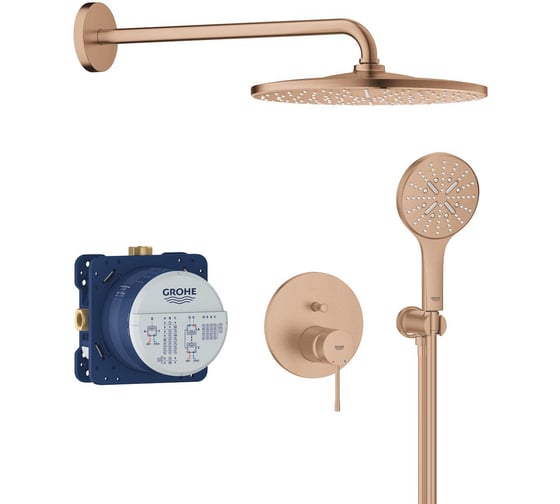 Душевая система Grohe Essence со смесителем для душа, теплый закат матовый 25287DL0