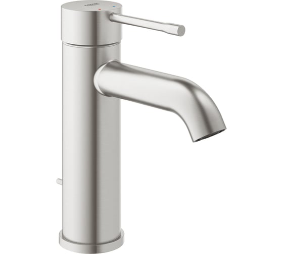 Смеситель для раковины Grohe Essence S-Size II с донным клапаном, суперсталь 23589DC1