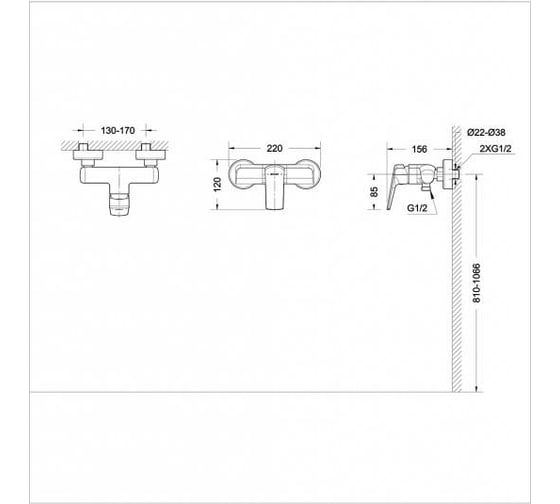 Смеситель для душа Bravat Real F9121179CP-01
