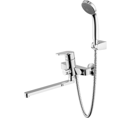 Смеситель для ванны Bravat Line с длинным изливом с аксессуарами F65299C-LB-RUS