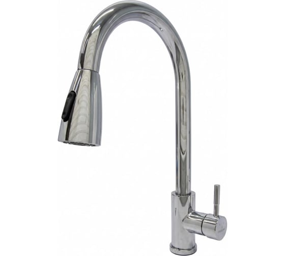 Смеситель для кухни MIXLINE 35k МЛНС-0323Х выдвижная лейка, длина выдвижного шланга 1,6м, под гайку ХРОМ 558781