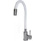 Смеситель для кухни MIXLINE 35k МЛНС-0325Х белый гибкий силиконовый излив, под гайку ХРОМ 558782 1