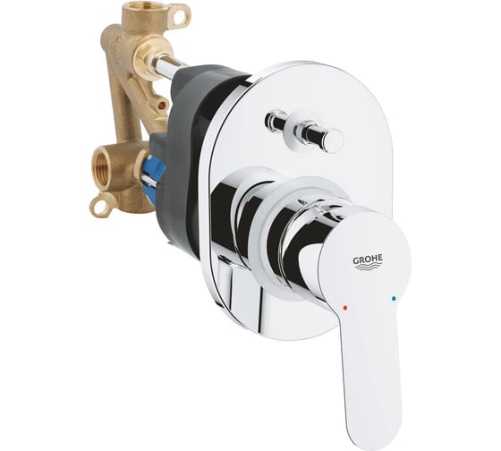 Смеситель для ванны Grohe BauEdge с монтажной частью, хром 29039000