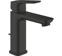 Смеситель для раковины Grohe Cubeo с донным клапаном, M-size, матовый чёрный 1017562430