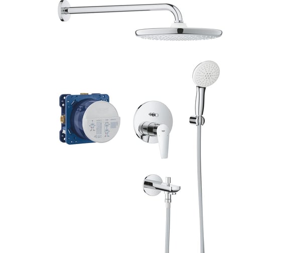 Душевая система Grohe BauEdge со смесителем для ванны, хром 25291000