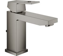 Смеситель для раковины Grohe Eurocube с донным клапаном, темный графит матовый 23445AL0