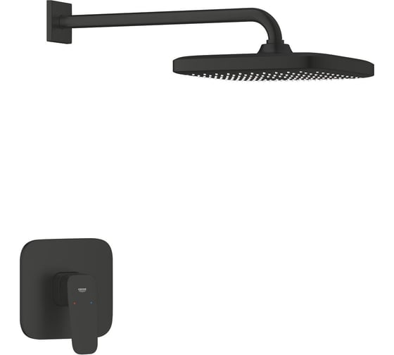 Душевая система Grohe Cubeo со смесителем для душа, матовый черный 1053342430