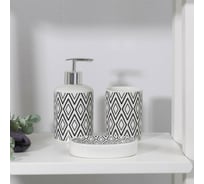Набор для ванной Доляна "Морокко" 3 предмета (мыльница. дозатор для мыла, стакан) 6244629