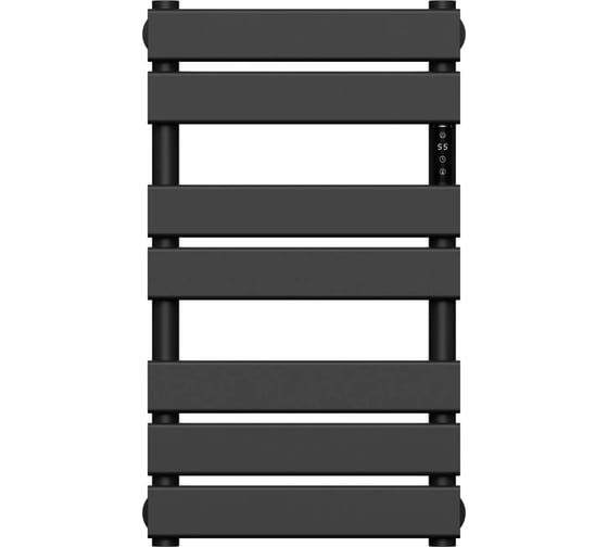 Полотенцесушитель электрический дизайнерский Bauedge BAU Spectrum Black 700x400 мм, подключение справа, черный матовый AF0004