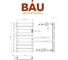 Полотенцесушитель электрический дизайнерский Bauedge BAU Spectrum Black 700x400 мм, подключение справа, черный матовый AF0004 10